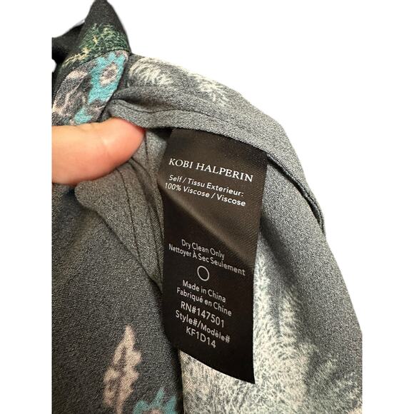 KOBI HALPERIN Amada Mix Print Long Sleeve Dress In Black Multi size‎ small $498 - Picture 6 of 7